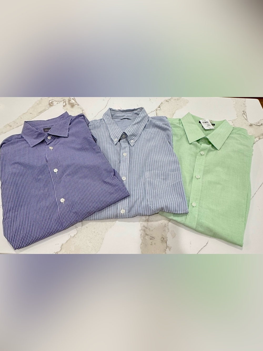 Theory And Vince Men's Green, Blue & Purple Button-Down Shirts Pack Size XXL NWT